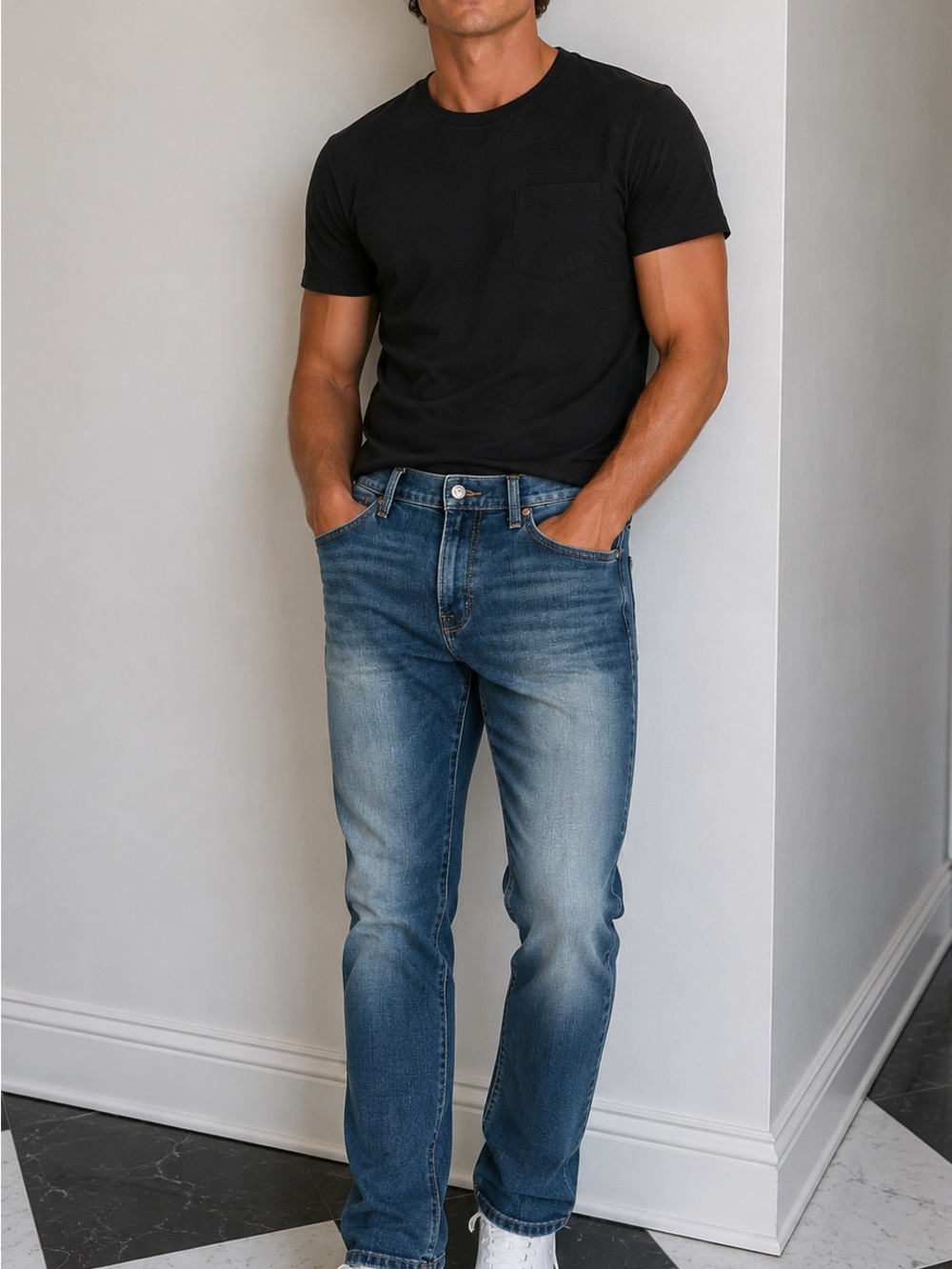 Lucky Brand Slim Straight Jeans in Blue Wash